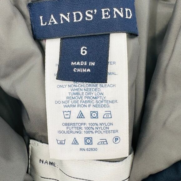 Lands' End Kids The Squall Navy Blue Ski Snow Pants Size 6 EUC! Gaiter Cuffs - Picture 4 of 8